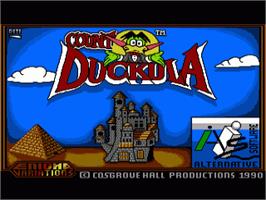 Title screen of Count Duckula In No Sax Please - We're Egyptian on the Commodore Amiga.