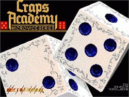 Title screen of Craps Academy - Micro-vice Series on the Commodore Amiga.