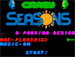 Title screen of Crazy Seasons on the Commodore Amiga.