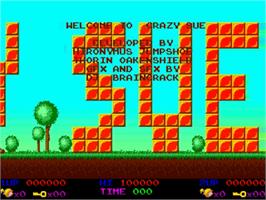 Title screen of Crazy Sue on the Commodore Amiga.