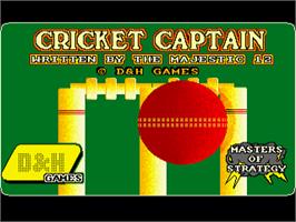 Title screen of Cricket Captain on the Commodore Amiga.