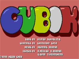 Title screen of Cubix on the Commodore Amiga.