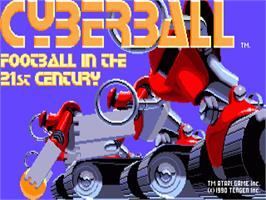 Title screen of Cyberball on the Commodore Amiga.