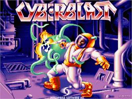 Title screen of Cyberblast on the Commodore Amiga.