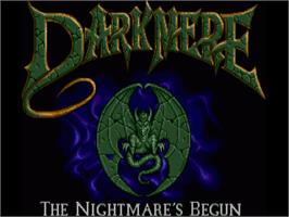 Title screen of Darkmere: The Nightmare's Begun on the Commodore Amiga.