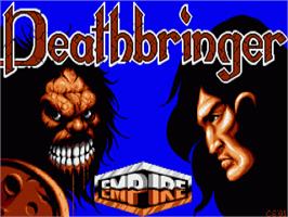 Title screen of Deathbringer on the Commodore Amiga.