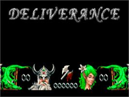 Title screen of Deliverance: Stormlord 2 on the Commodore Amiga.