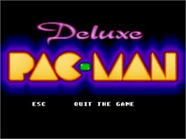 Title screen of Deluxe Pacman on the Commodore Amiga.