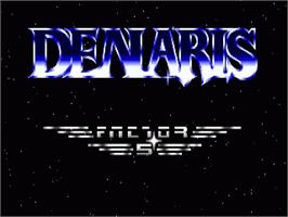 Title screen of Denaris on the Commodore Amiga.