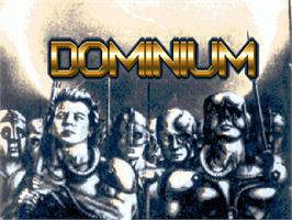 Title screen of Dominium on the Commodore Amiga.