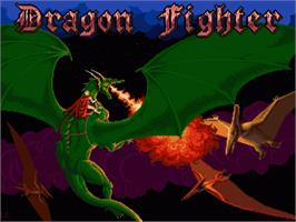 Title screen of Dragon Fighter on the Commodore Amiga.