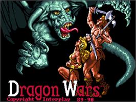 Title screen of Dragon Wars on the Commodore Amiga.