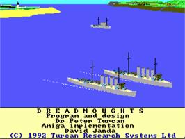 Title screen of Dreadnoughts on the Commodore Amiga.