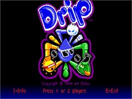 Title screen of Drip on the Commodore Amiga.