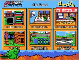 Title screen of Drole d'Ecole on the Commodore Amiga.