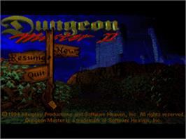 Title screen of Dungeon Master II: The Legend of Skullkeep on the Commodore Amiga.