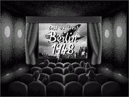 Title screen of East Vs. West - Berlin 1948 on the Commodore Amiga.