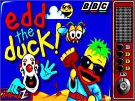 Title screen of Edd The Duck! on the Commodore Amiga.