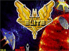 Title screen of Elite on the Commodore Amiga.