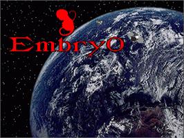 Title screen of Embryo on the Commodore Amiga.