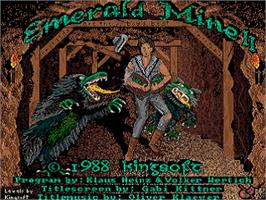 Title screen of Emerald Mine 2 on the Commodore Amiga.