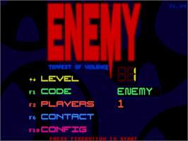 Title screen of Enemy - Tempest Of Violence on the Commodore Amiga.