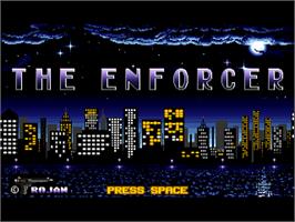 Title screen of Enforcer, The on the Commodore Amiga.