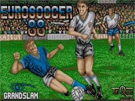 Title screen of Euro Soccer '88 on the Commodore Amiga.
