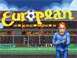 Title screen of European Superleague on the Commodore Amiga.