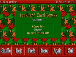 Title screen of Excellent Card Games on the Commodore Amiga.
