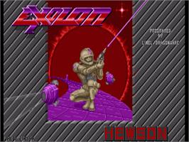 Title screen of Exolon on the Commodore Amiga.