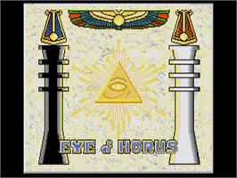 Title screen of Eye Of Horus on the Commodore Amiga.