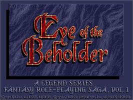 Title screen of Eye Of The Beholder on the Commodore Amiga.