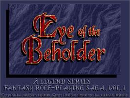 Title screen of Eye of the Beholder on the Commodore Amiga.