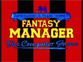 Title screen of Fantasy Manager: The Computer Game on the Commodore Amiga.