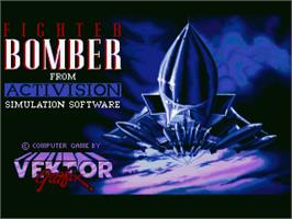Title screen of Fighter Bomber on the Commodore Amiga.