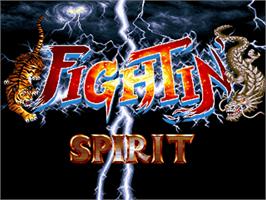 Title screen of Fightin' Spirit on the Commodore Amiga.