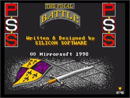 Title screen of Final Battle, The on the Commodore Amiga.