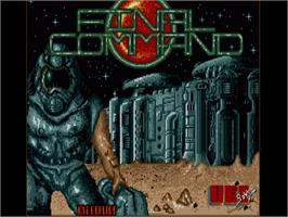 Title screen of Final Command on the Commodore Amiga.