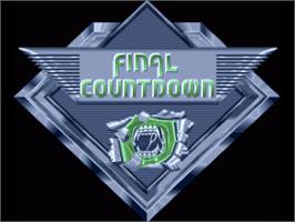 Title screen of Final Countdown on the Commodore Amiga.