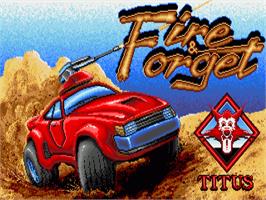 Title screen of Fire and Forget on the Commodore Amiga.