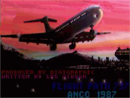 Title screen of Flight Path 737 on the Commodore Amiga.