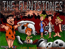 Title screen of Flintstones, The on the Commodore Amiga.