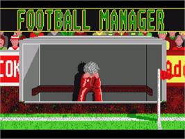 Title screen of Football Manager on the Commodore Amiga.