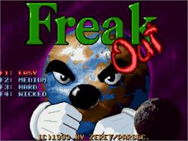 Title screen of Freak Out on the Commodore Amiga.