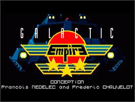 Title screen of Galactic Empire on the Commodore Amiga.