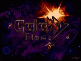 Title screen of Galaxy Blast on the Commodore Amiga.