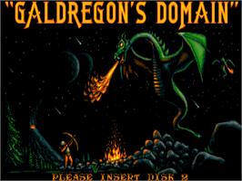 Title screen of Galdregon's Domain on the Commodore Amiga.