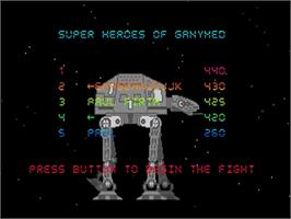 Title screen of Ganymed on the Commodore Amiga.