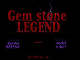 Title screen of Gem Stone Legend on the Commodore Amiga.